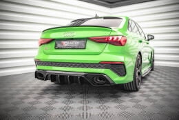 Heck Ansatz Diffusor passend für Audi RS3 8Y schwarz Hochglanz