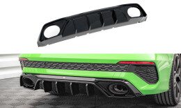 Heck Ansatz Diffusor passend für Audi RS3 8Y schwarz Hochglanz