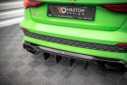 Heck Ansatz Diffusor passend für Audi RS3 8Y schwarz Hochglanz