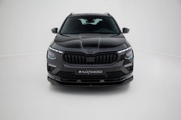 Cup Spoilerlippe Front Ansatz V.1 passend für Skoda Kamiq Monte Carlo Mk1 Facelift schwarz Hochglanz