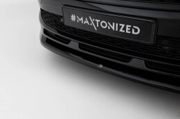 Cup Spoilerlippe Front Ansatz V.1 passend für Skoda Kamiq Monte Carlo Mk1 Facelift schwarz Hochglanz