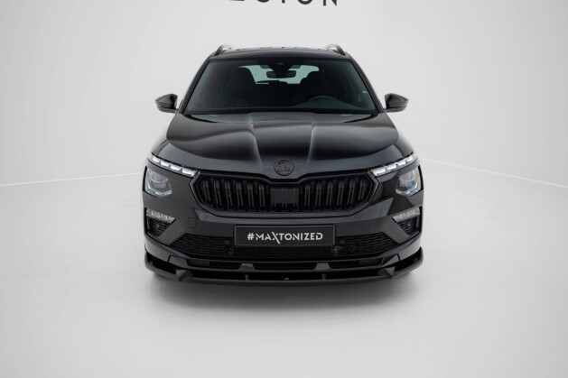 Street+ Spoilerlippe Front Ansatz V.2 passend für Skoda Kamiq Monte Carlo Mk1 FL schwarz Hochglanz