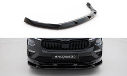 Cup Spoilerlippe Front Ansatz V.2 passend für Skoda Kamiq Monte Carlo Mk1 Facelift schwarz Hochglanz