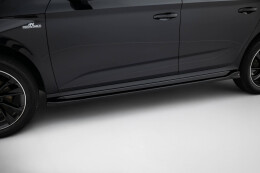 Seitenschweller Ansatz Cup Leisten passend für Skoda Kamiq Monte Carlo Mk1 Facelift schwarz Hochglanz