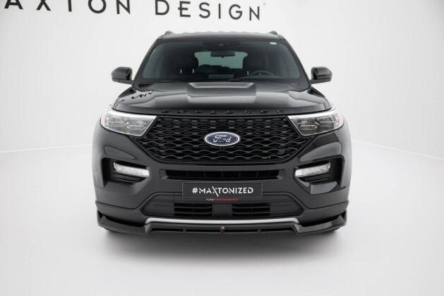 Cup Spoilerlippe Front Ansatz passend für Ford Explorer XLT Mk6 schwarz Hochglanz