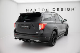 Mittlerer Cup Diffusor Heck Ansatz DTM Look passend für Ford Explorer XLT Mk6 schwarz Hochglanz