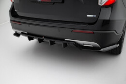 Mittlerer Cup Diffusor Heck Ansatz DTM Look passend für Ford Explorer XLT Mk6 schwarz Hochglanz