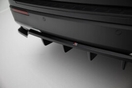Mittlerer Cup Diffusor Heck Ansatz DTM Look passend für Ford Explorer XLT Mk6 schwarz Hochglanz