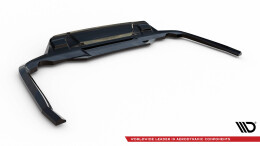 Mittlerer Cup Diffusor Heck Ansatz DTM Look passend für Ford Explorer XLT Mk6 schwarz Hochglanz