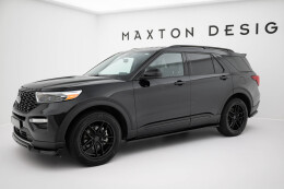 Seitenschweller Ansatz Cup Leisten passend für Ford Explorer XLT Mk6 schwarz Hochglanz