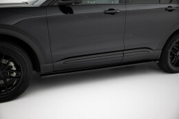 Seitenschweller Ansatz Cup Leisten passend für Ford Explorer XLT Mk6 schwarz Hochglanz