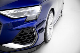 Stoßstangen Flaps Wings vorne Canards passend für Audi A3 S-Line Limousine / S3 Limousine 8Y Facelift