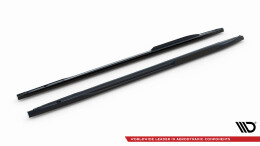 Seitenschweller Ansatz Cup Leisten V.2 passend für Audi A3 S-Line Limousine / S3 Limousine 8Y Facelift schwarz Hochglanz