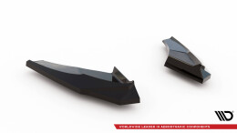 Heck Ansatz Flaps Diffusor V.1 passend für Audi S3 Sportback Facelift schwarz Hochglanz