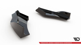 Heck Ansatz Flaps Diffusor V.2 passend für Audi S3 Sportback Facelift schwarz Hochglanz