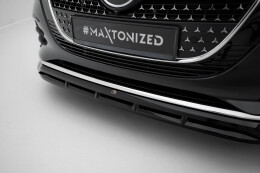 Cup Spoilerlippe Front Ansatz passend für Mercedes-Benz V AMG-Line W447 Facelift 2 schwarz Hochglanz