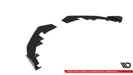 Front Stoßstange Flaps für Audi A3 S-Line Limousine / S3 Limousine 8Y Facelift schwarz Hochglanz