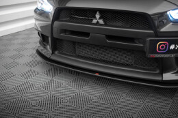 Street Pro Cup Spoilerlippe Front Ansatz für Mitsubishi Lancer EVO X rot