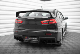 Street Pro Heck Ansatz Flaps Diffusor passend für Mitsubishi Lancer EVO X SCHWARZ+ HOCHGLANZ FLAPS