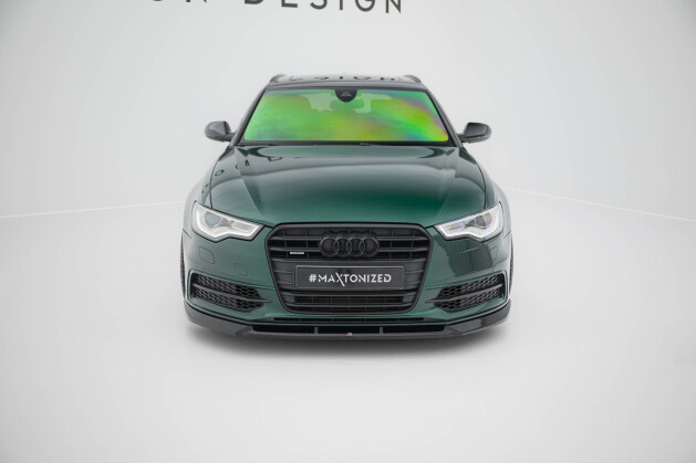 Cup Spoilerlippe Front Ansatz V.3 passend für Audi A6 S-line / S6 C7 schwarz Hochglanz