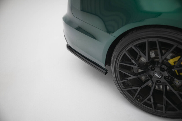 Heck Ansatz Flaps Diffusor V.2 passend für Audi A6 S-line Avant C7 schwarz Hochglanz