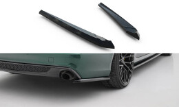 Heck Ansatz Flaps Diffusor V.2 passend für Audi A6 S-line Avant C7 schwarz Hochglanz