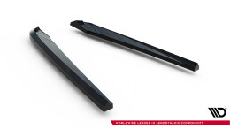 Heck Ansatz Flaps Diffusor V.2 passend für Audi A6 S-line Avant C7 schwarz Hochglanz