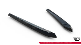 Heck Ansatz Flaps Diffusor V.2 passend für Audi A6 S-line Avant C7 schwarz Hochglanz
