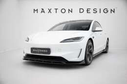 Cup Spoilerlippe Front Ansatz V.1 passend für Tesla Model 3 Performance Mk1 Facelift schwarz Hochglanz