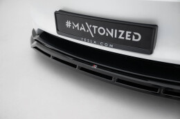 Cup Spoilerlippe Front Ansatz V.1 passend für Tesla Model 3 Performance Mk1 Facelift schwarz Hochglanz