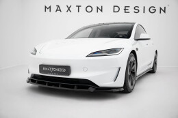 Cup Spoilerlippe Front Ansatz V.2 passend für Tesla Model 3 Performance Mk1 Facelift schwarz Hochglanz