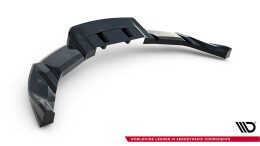 Mittlerer Cup Diffusor Heck Ansatz V.1 passend für Tesla Model 3 Performance Mk1 Facelift schwarz Hochglanz