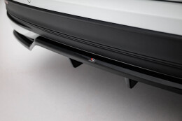 Mittlerer Cup Diffusor Heck Ansatz DTM Look passend für VW Passat B9 schwarz Hochglanz