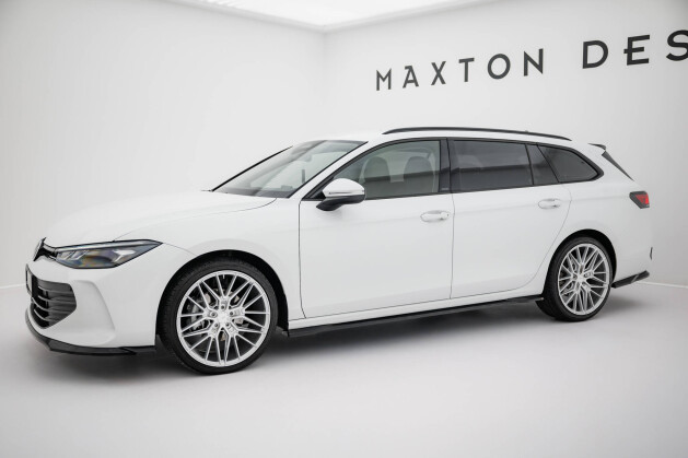 Seitenschweller Ansatz Cup Leisten passend für VW Passat B9 schwarz Hochglanz