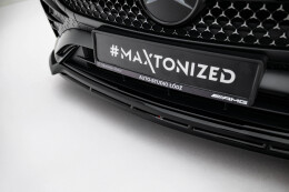 Cup Spoilerlippe Front Ansatz V.1 passend für Mercedes-Benz CLE AMG-Line C236 schwarz Hochglanz