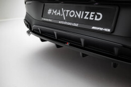 Mittlerer Cup Diffusor Heck Ansatz DTM Look passend für Mercedes-Benz CLE AMG-Line C236 schwarz Hochglanz