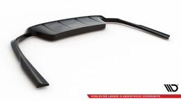Mittlerer Cup Diffusor Heck Ansatz DTM Look passend für Mercedes-Benz CLE AMG-Line C236 schwarz Hochglanz