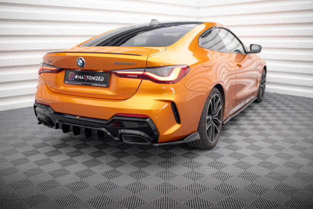 Street+ Heck Ansatz Flaps V.6 passend für BMW 4er M440i G22 / G23 / G22 FL / G23 FL schwarz Hochglanz