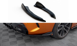 Heck Ansatz Flaps Diffusor V.6 passend für BMW 4er M440i G22 / G23 / G22 Facelift / G23 Facelift schwarz Hochglanz