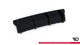 Heck Ansatz Diffusor für Volkswagen Golf R Hatchback R Mk7 Facelift schwarz Hochglanz