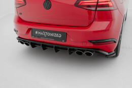 Heck Ansatz Diffusor passend für VW Golf R Hatchback R Mk7 Facelift schwarz Hochglanz