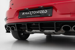 Heck Ansatz Diffusor passend für VW Golf R Hatchback R Mk7 Facelift schwarz Hochglanz