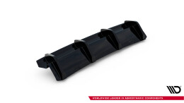 Street+ Heck Ansatz Diffusor passend für VW Golf R Hatchback R Mk7 FL schwarz Hochglanz