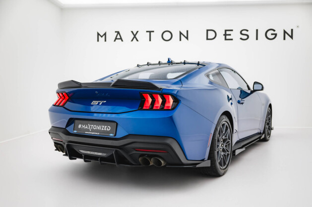 Street Pro Heckschürze Heck Ansatz Diffusor passend für Ford Mustang GT Mk7 SCHWARZ-ROT