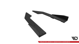 Street Pro Heck Ansatz Flaps Diffusor + Flaps für Ford Mustang GT Mk7 schwarz Hochglanz