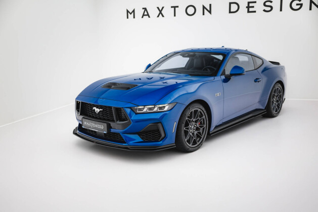 Street Pro Seitenschweller Ansatz Cup Leisten passend für Ford Mustang GT Mk7 SCHWARZ
