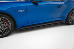 Street Pro Seitenschweller Ansatz Cup Leisten passend für Ford Mustang GT Mk7 SCHWARZ