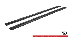 Street Pro Seitenschweller Ansatz Cup Leisten passend für Ford Mustang GT Mk7 SCHWARZ