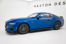 Street Pro Seitenschweller Ansatz Cup Leisten passend für Ford Mustang GT Mk7 SCHWARZ+ HOCHGLANZ FLAPS