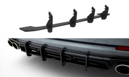Street Pro Heckschürze Heck Ansatz Diffusor passend für Audi S8 D5 Facelift SCHWARZ